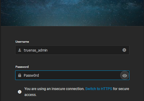 9TrueNAS Scale Installation GUI Login 9TrueNAS Scale Installation GUI Login