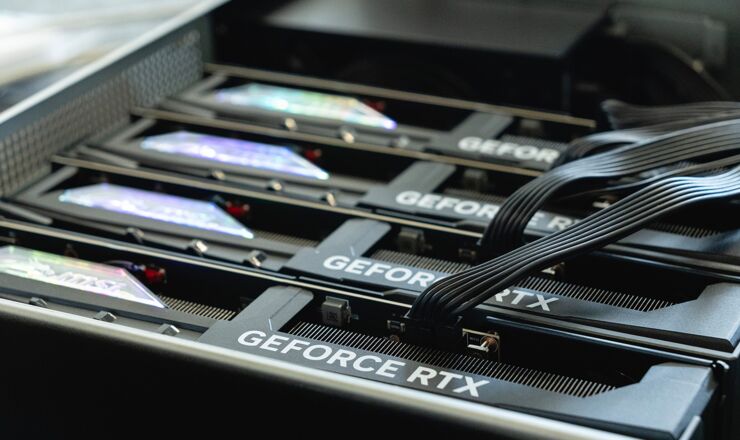 Four MSI RTX 4090 in the GPU enclosure from Netstor